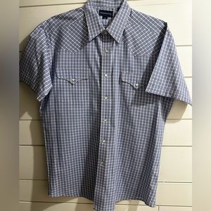 Panhandle Slim Pearl Snap Plaid Short Sleeve Western Shirt Men’s Size 16.5